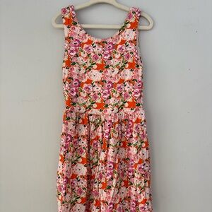 SweetHoney Orange Floral Leggy Short Romper